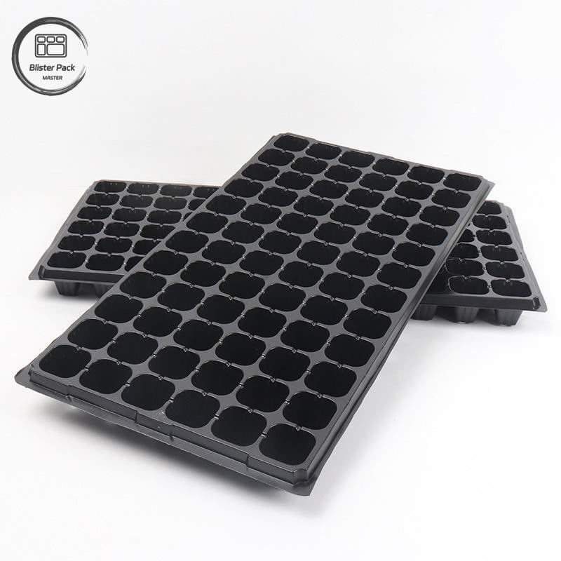 Trwałe czarne plastikowe tacki do sadzenia do szklarni Materiał odzyskiwany 50 Seeder komórkowy 3,8cm Głębokie otwory