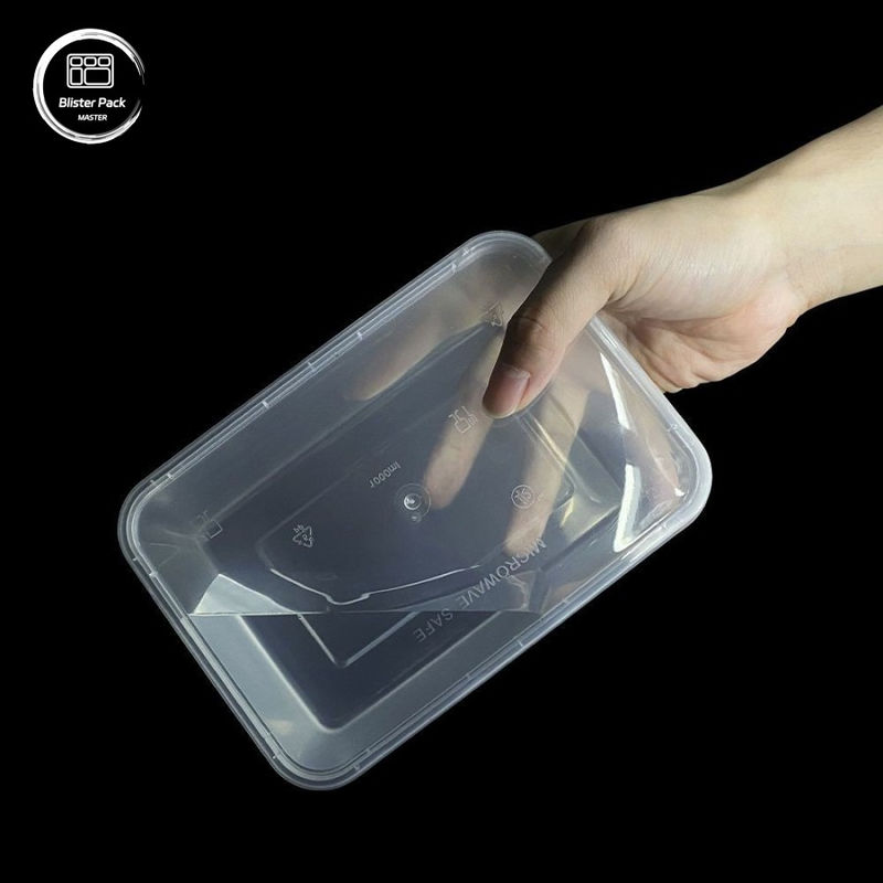 prostokątne plastikowe pojemniki jednorazowe z tworzyw sztucznych, wszechstronne rozmiary od 500 ml do 1000 ml