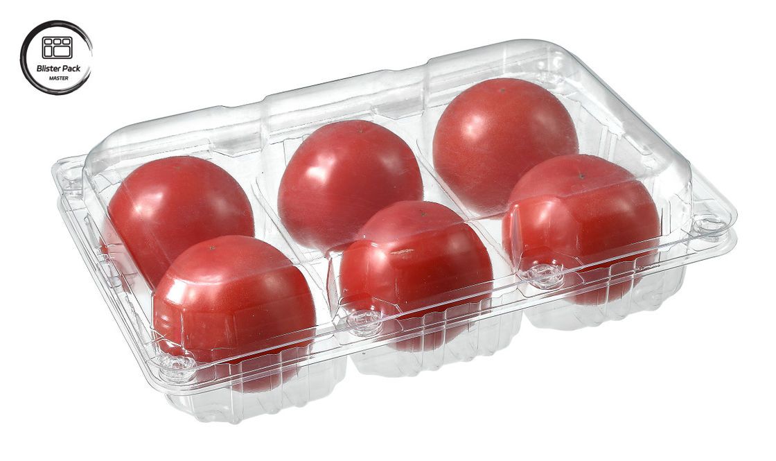 Jednorazowe pęcherzyki pomidory Jednorazowe pojemniki na owoce 6 sztuk prostokątne plastikowe do pakowania