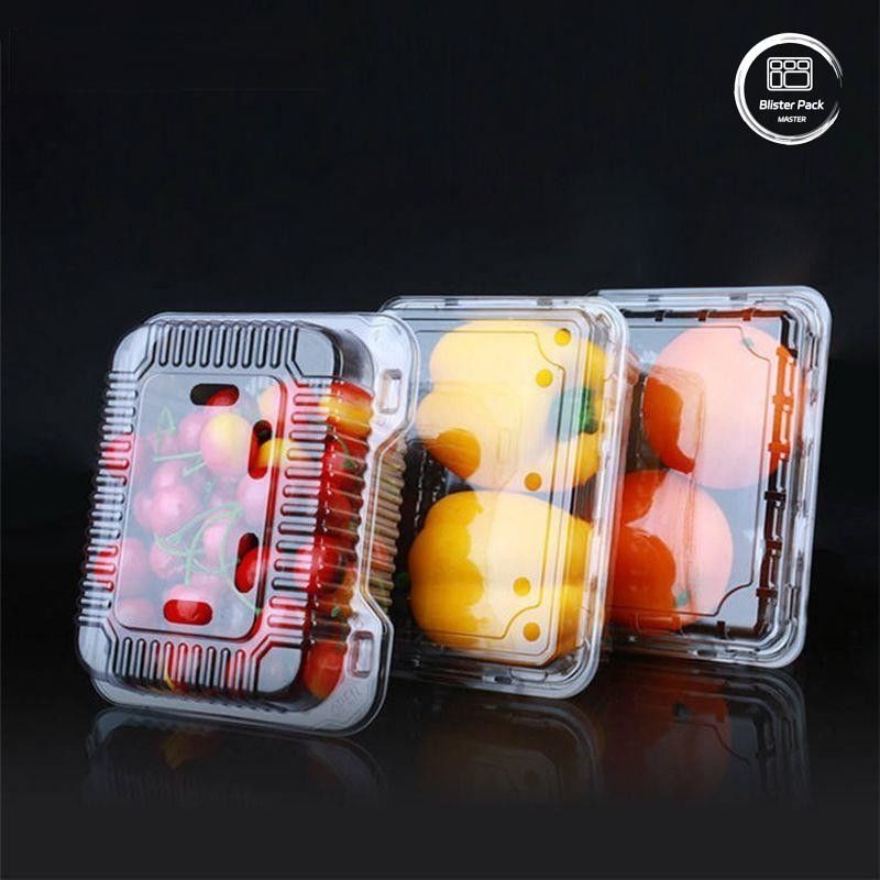 OEM/ODM Clamshell Jednorazowa tacka na owoce i pojemniki na warzywa Przejrzyste PET Plastic Food Grade