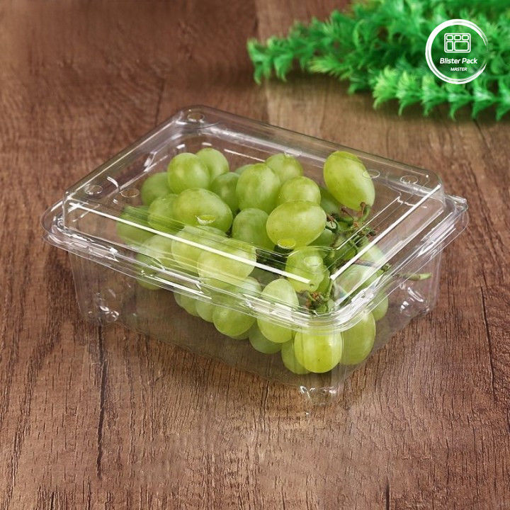 OEM/ODM Clamshell Jednorazowa tacka na owoce i pojemniki na warzywa Przejrzyste PET Plastic Food Grade