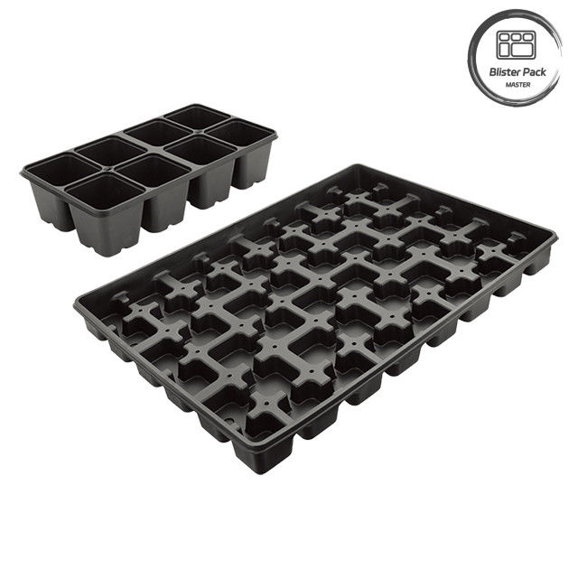128 komórek PS plastikowe tacki do sadzenia warzyw 0,8 mm do 1,0 mm grubości tacki do kiełkowania roślin