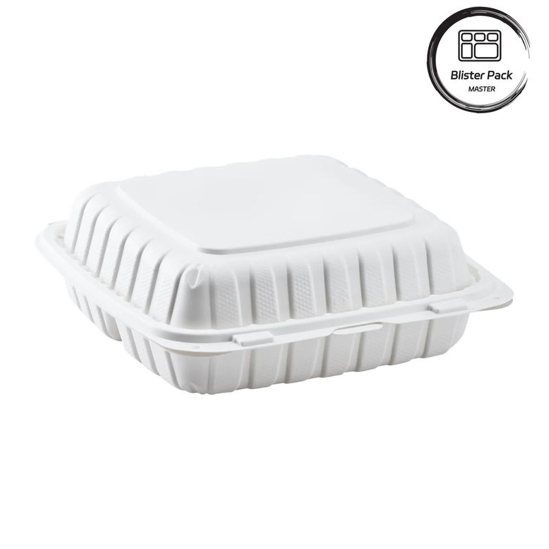 3 Kompact Thermoforming Plastic Take Out Container Square Do szybkiego jedzenia / gorących posiłków