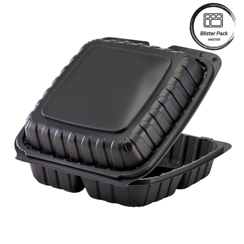 3 Kompact Thermoforming Plastic Take Out Container Square Do szybkiego jedzenia / gorących posiłków