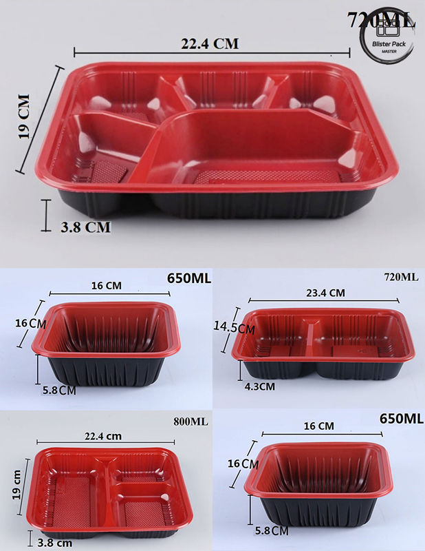 Ekologiczny 3 komórki Bento Box jednorazowy PP plastikowy mikrofalówka I lodówka sejf