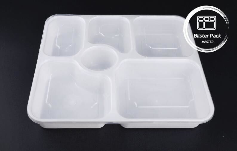 Plastikowe pudełka do wywozu z mikrofalówki z 2, 3, 4, 6 przedziałami