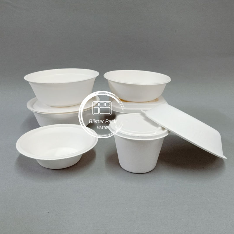 Bez PFAS biodegradowalny trzciny cukrowej Bagasse miski jednorazowe zupy i sałatki miski 8 oz do 32 oz