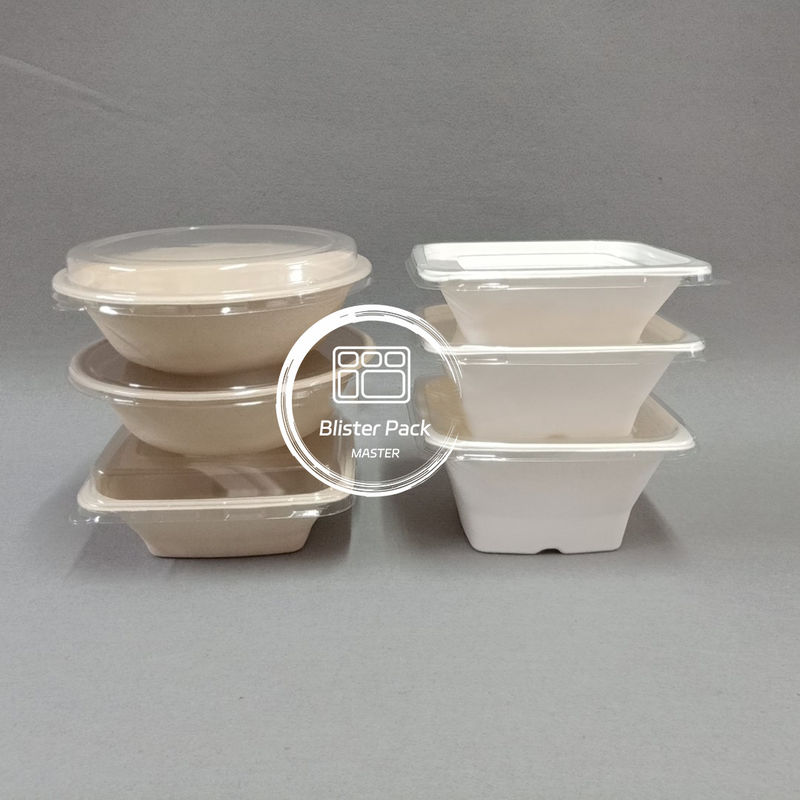 Bez PFAS biodegradowalny trzciny cukrowej Bagasse miski jednorazowe zupy i sałatki miski 8 oz do 32 oz