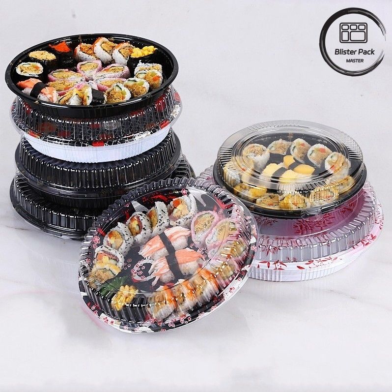Pudełko do sałatki z pęcherzami do jedzenia wygodne i przyjazne środowisku plastikowe pojemniki na sushi