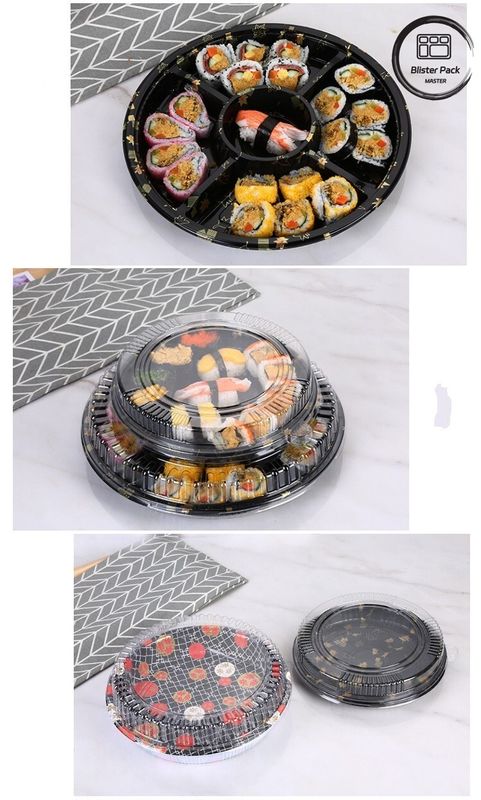Pudełko do sałatki z pęcherzami do jedzenia wygodne i przyjazne środowisku plastikowe pojemniki na sushi