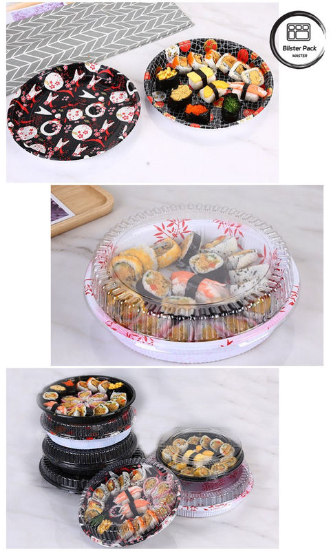 Pudełko do sałatki z pęcherzami do jedzenia wygodne i przyjazne środowisku plastikowe pojemniki na sushi