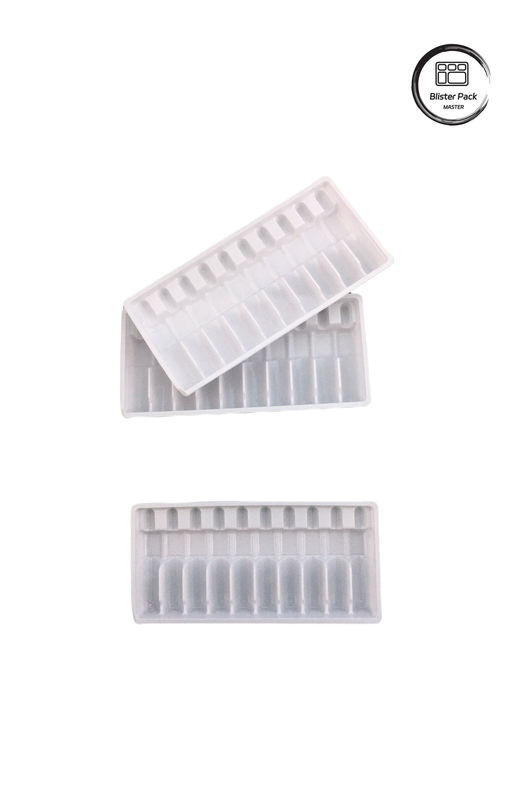 Specjalnie wykonane pod próżnią plastikowe pojemniki ampułkowe, białe butelki z lekami, opakowanie w bliznach na fiolki 10 ml