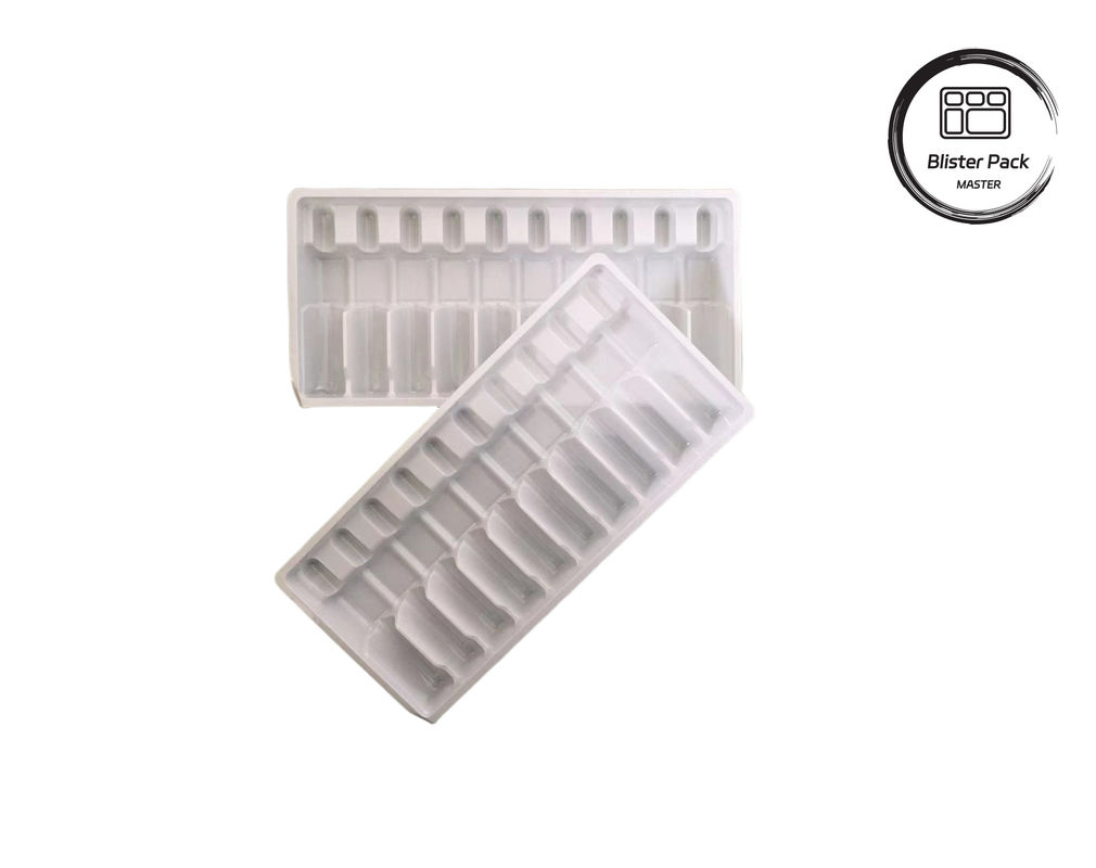 Specjalnie wykonane pod próżnią plastikowe pojemniki ampułkowe, białe butelki z lekami, opakowanie w bliznach na fiolki 10 ml