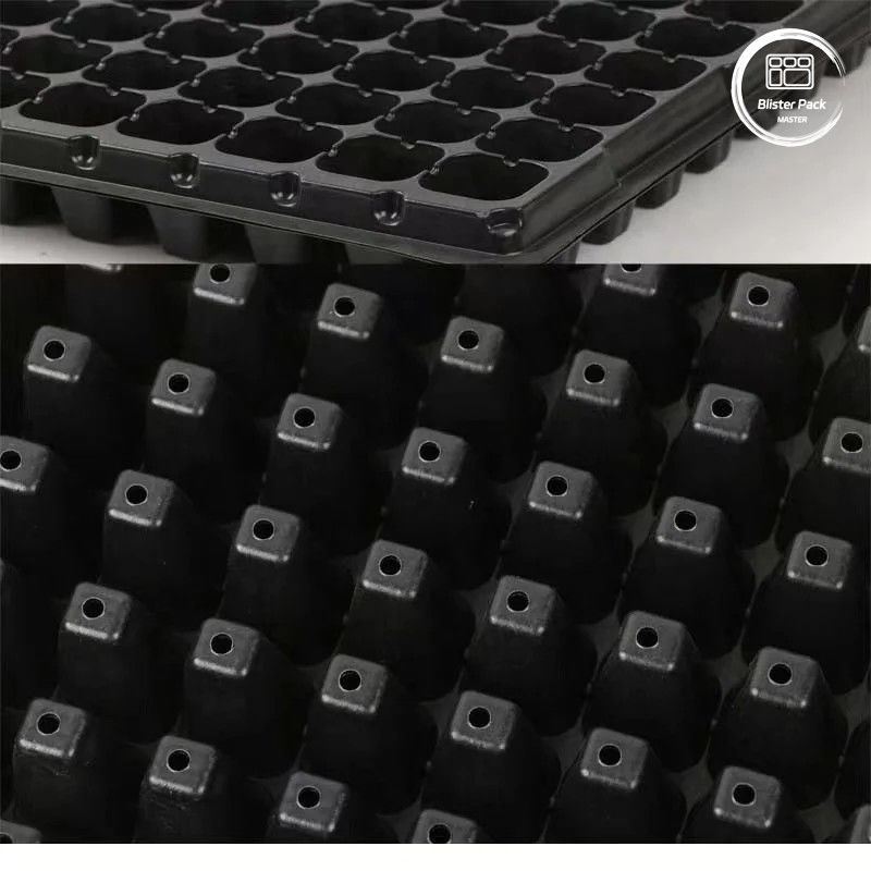 Sprzedaż hurtowa 50 Deep Cell Tree Seedling Tray, trwały plastikowy talerz do kiełkowania nasion dla żłobków i ogrodów
